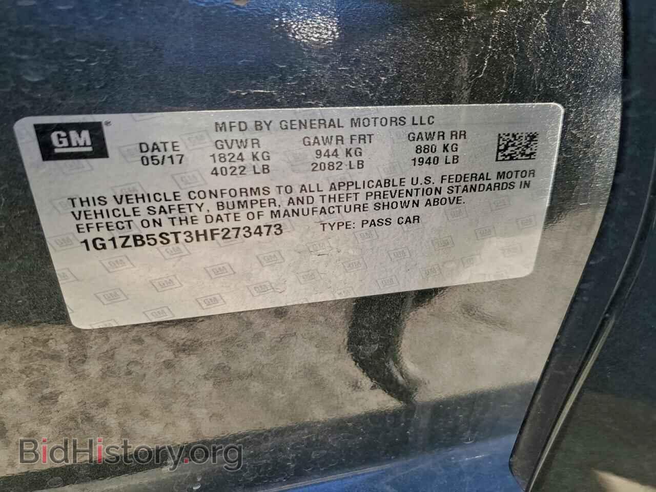 2017 CHEVROLET MALIBU - VIN: 1G1ZB5ST3HF273473 - Фото 13