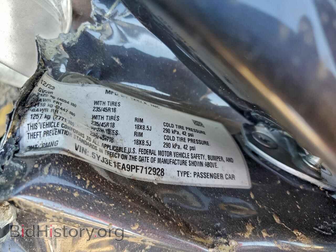2023 TESLA MODEL 3 - VIN: 5YJ3E1EA9PF712928 - Фото 13