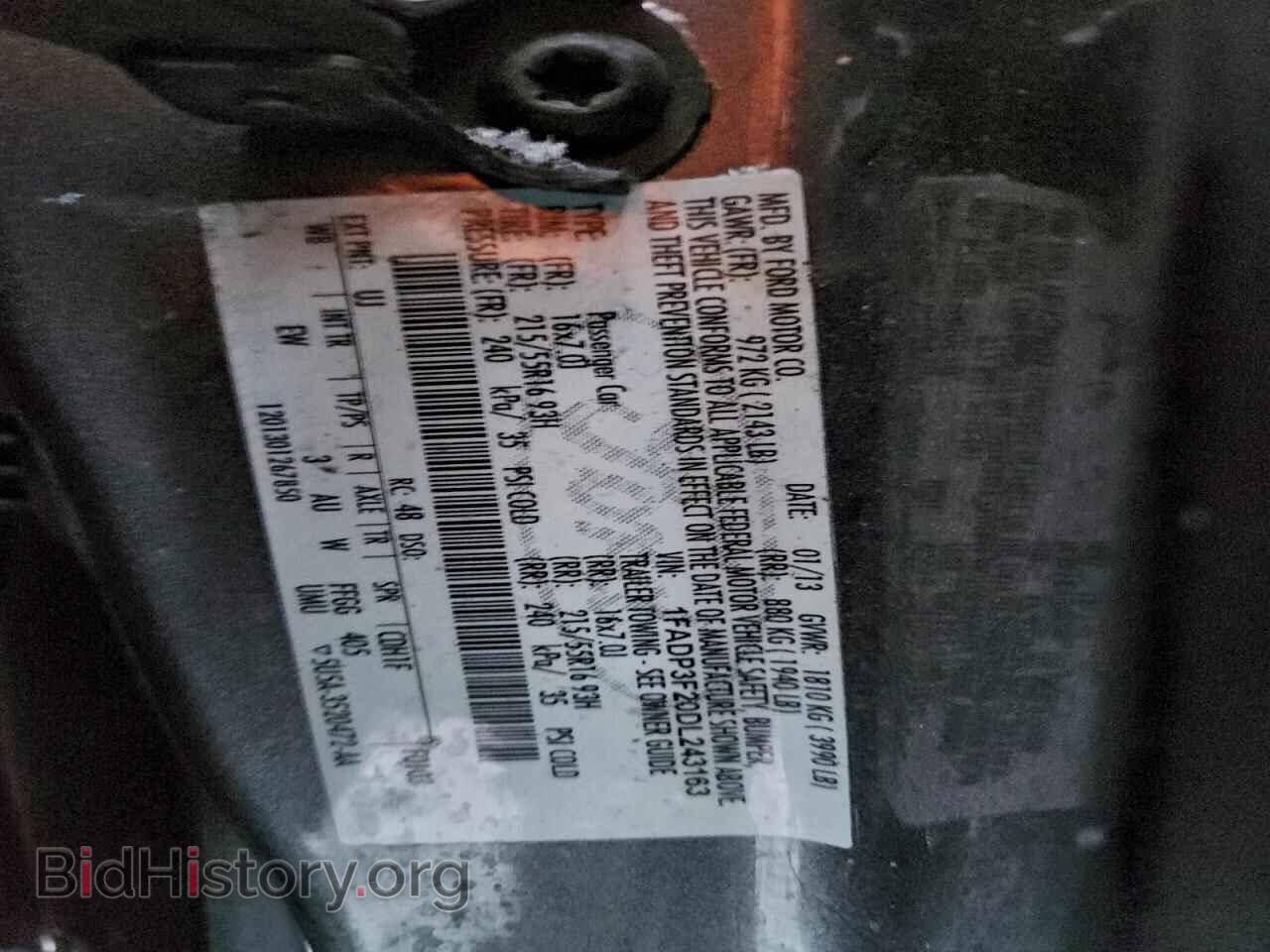 2013 FORD FOCUS - VIN: 1FADP3F20DL243163 - Фото 13
