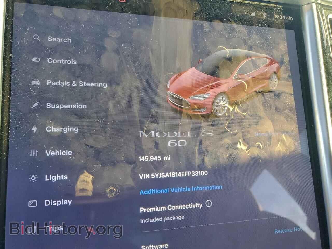 2014 TESLA MODEL S - VIN: 5YJSA1S14EFP33100 - Photo 9