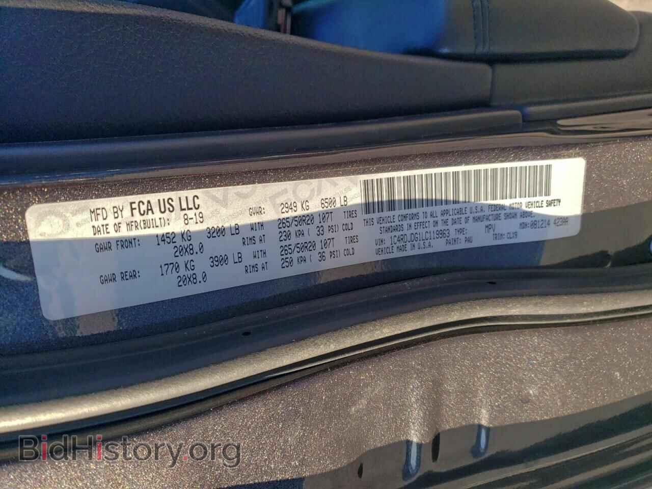 2020 DODGE DURANGO - VIN: 1C4RDJDG1LC119963 - Photo 13