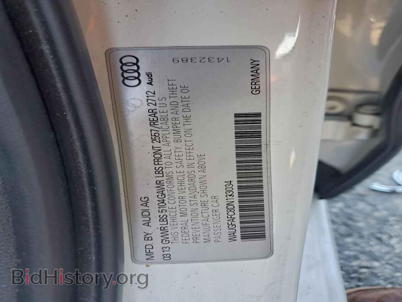 2013 AUDI A6 - VIN: WAUGFAFC8DN133034 - Фото 13