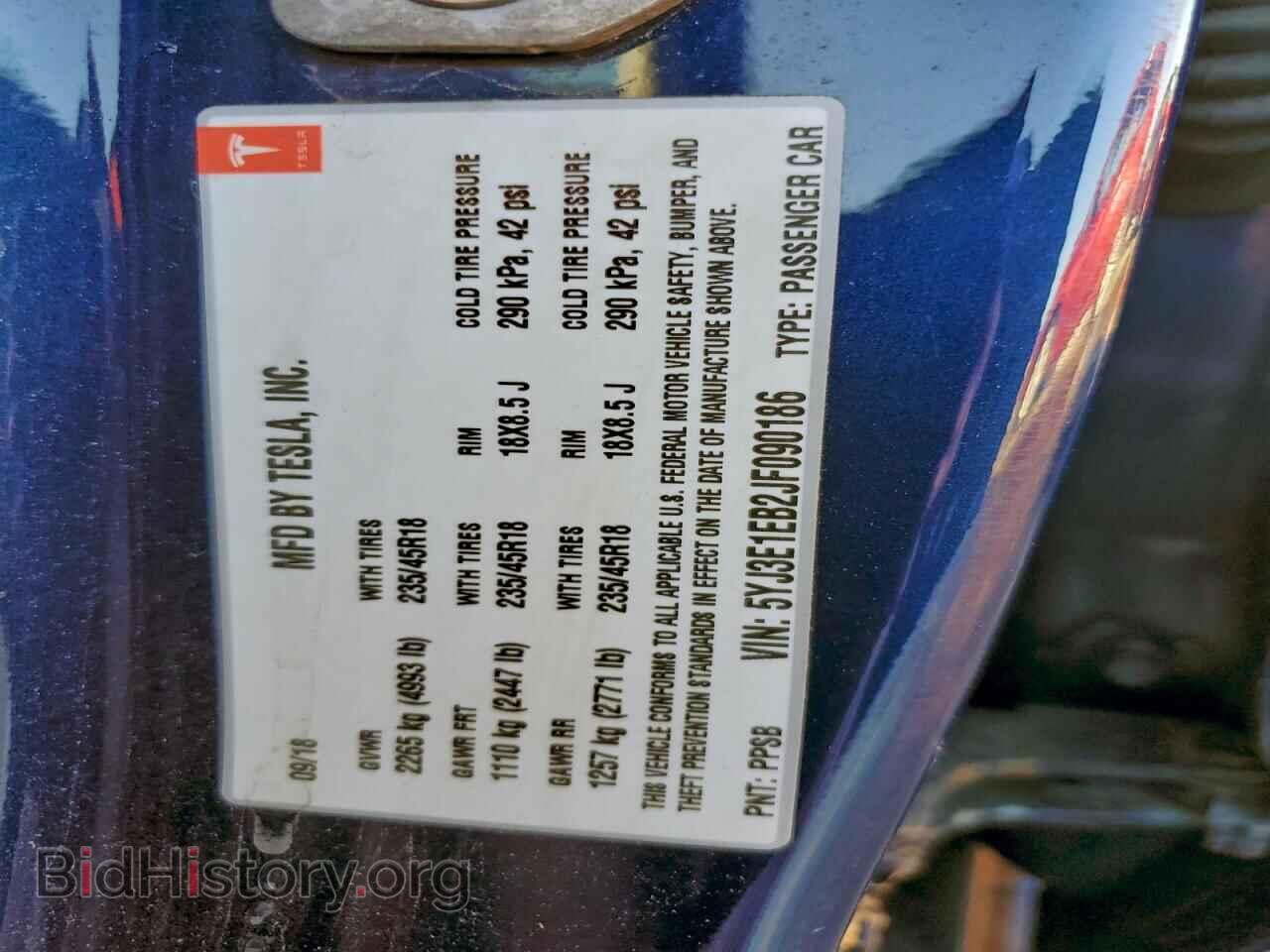 2018 TESLA MODEL 3 - VIN: 5YJ3E1EB2JF090186 - Photo 12