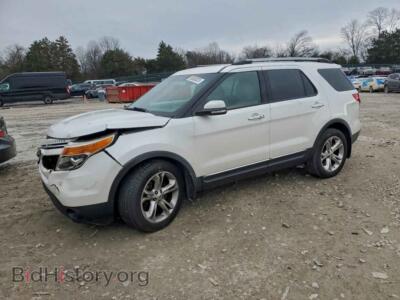 2014 Ford EXPLORER Limited, white — VIN 1FM5K7F82EGB48537, Copart