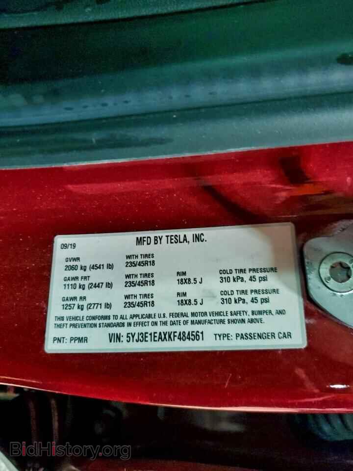 2019 TESLA MODEL 3 - VIN: 5YJ3E1EAXKF484561 - Photo 12