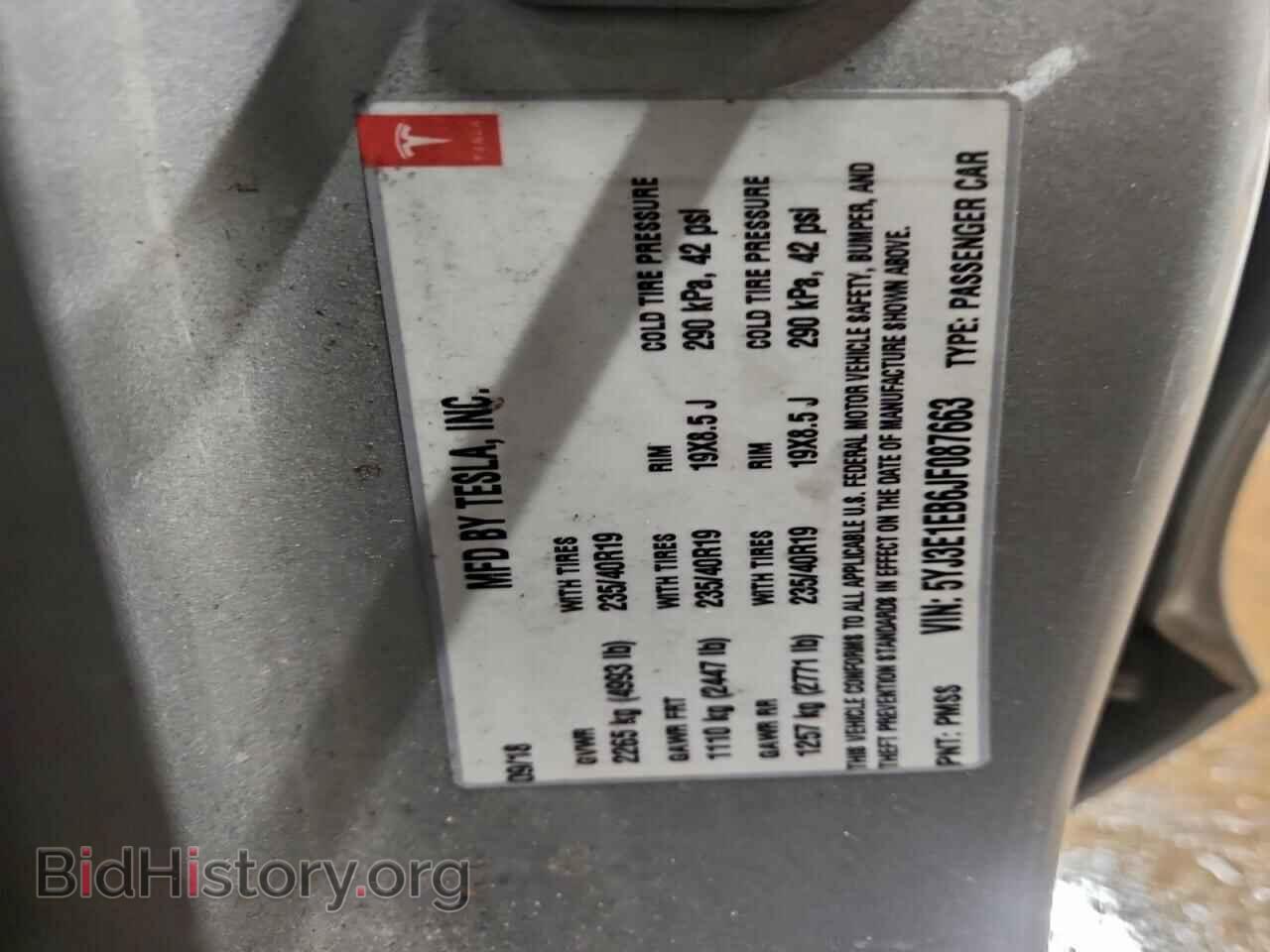 2018 TESLA MODEL 3 - VIN: 5YJ3E1EB6JF087663 - Photo 12