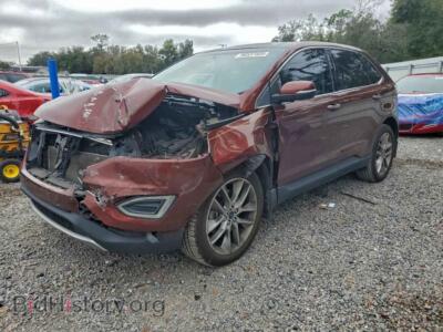 2015 Ford EDGE Titanium, brown — VIN 2FMTK3K88FBB02435, Copart