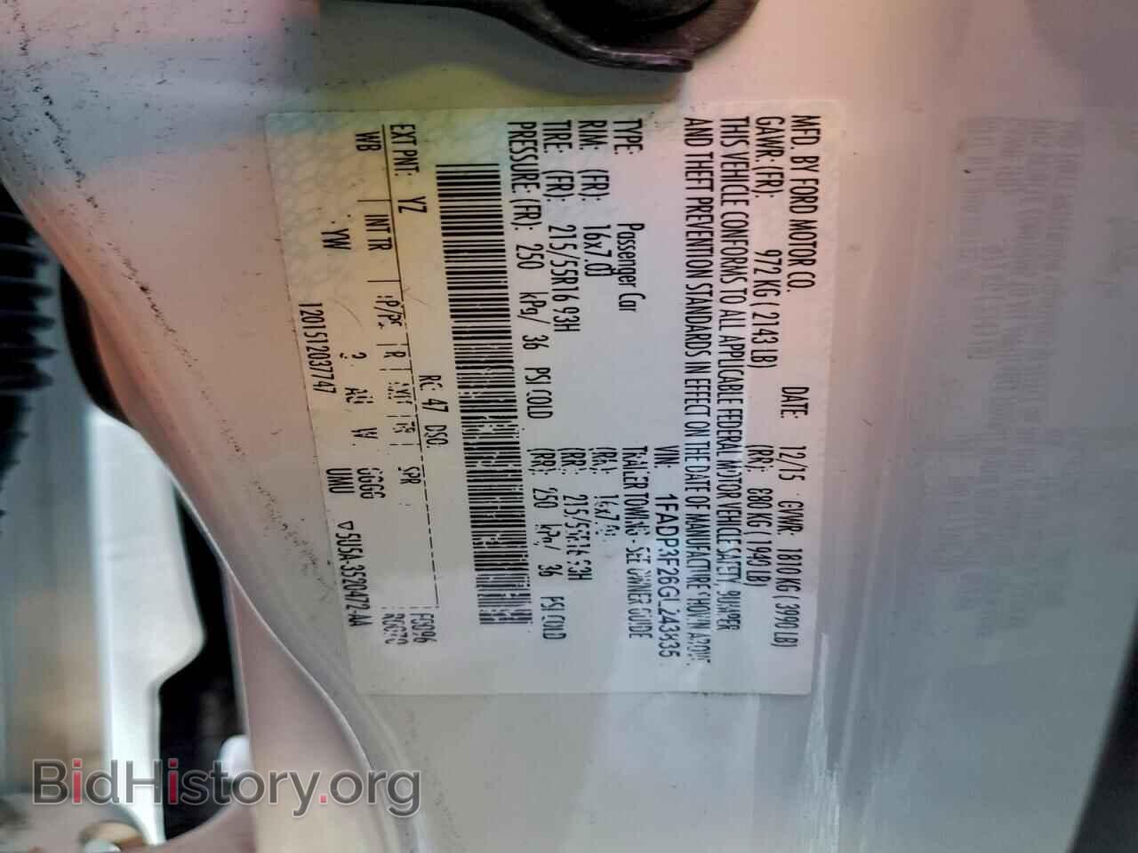 2016 FORD FOCUS - VIN: 1FADP3F26GL243835 - Фото 12