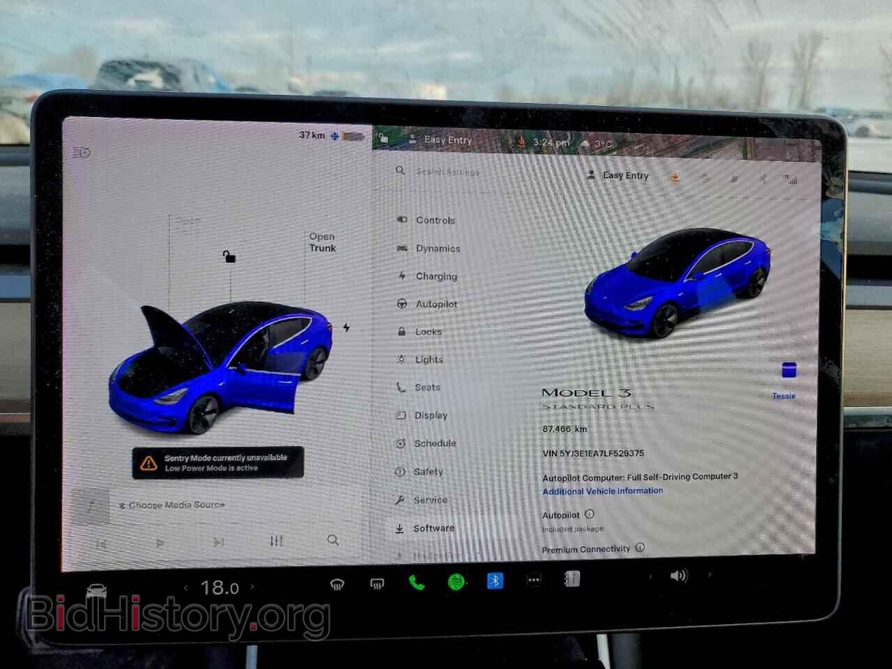 2020 TESLA MODEL 3 - VIN: 5YJ3E1EA7LF529375 - Фото 9