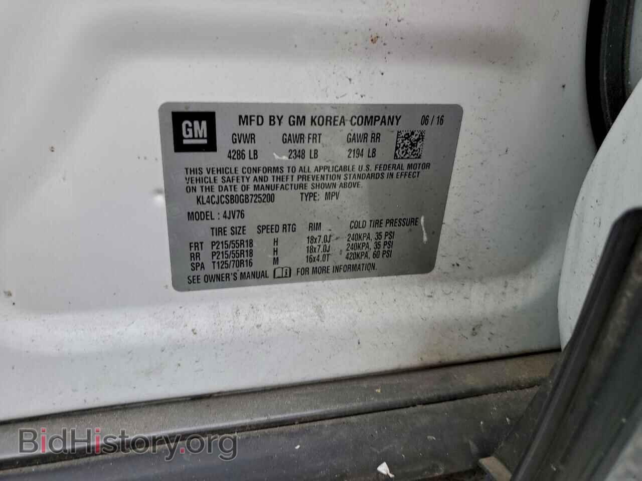 2016 BUICK ENCORE - VIN: KL4CJCSB0GB725200 - Photo 12