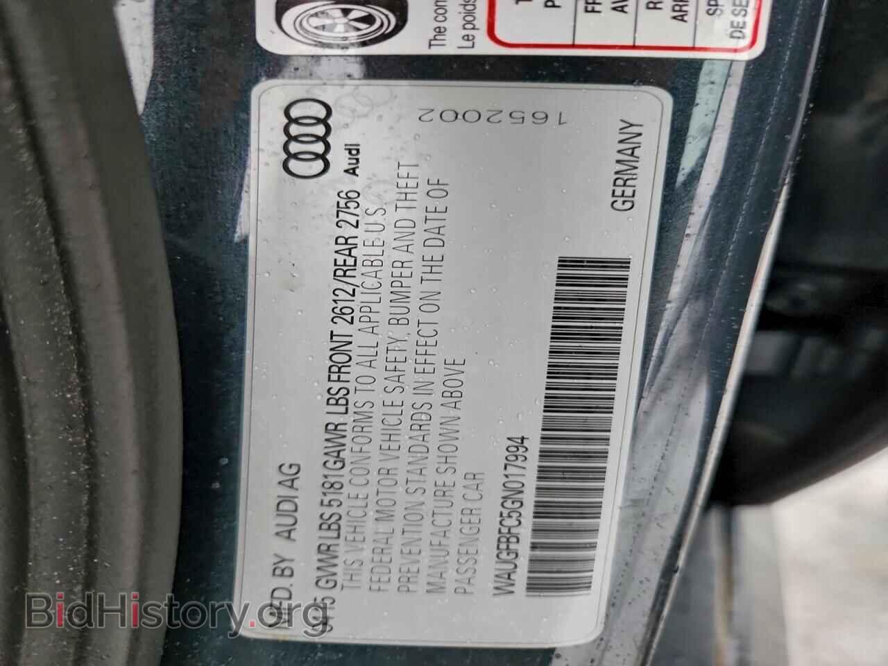 2016 AUDI A6 - VIN: WAUGFBFC5GN017994 - Photo 12