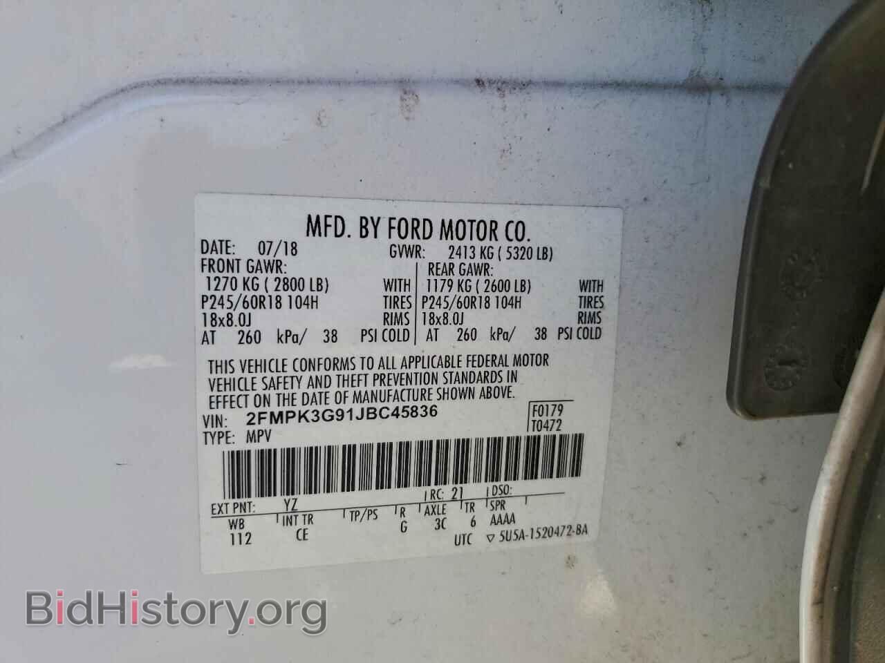2018 FORD EDGE - VIN: 2FMPK3G91JBC45836 - Фото 13