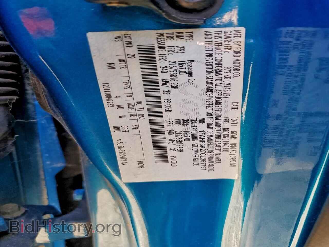 2012 FORD FOCUS - VIN: 1FAHP3K27CL262797 - Фото 13