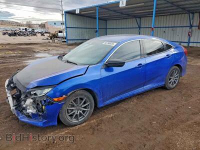 2019 Honda CIVIC LX, blue — VIN 19XFC2F63KE042567, Copart
