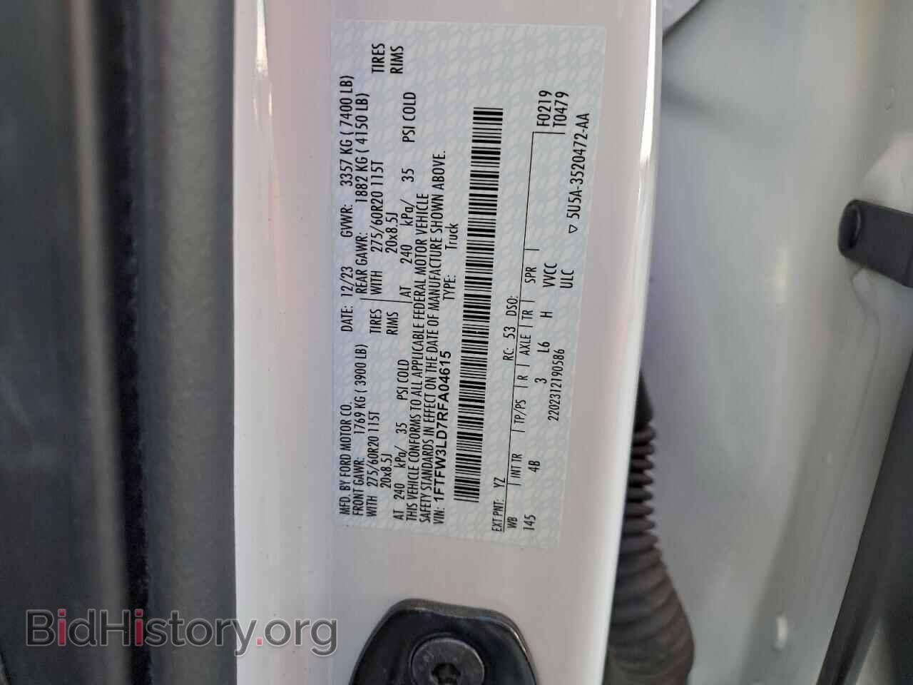 2024 FORD All Models - VIN: 1FTFW3LD7RFA04615 - Photo 12