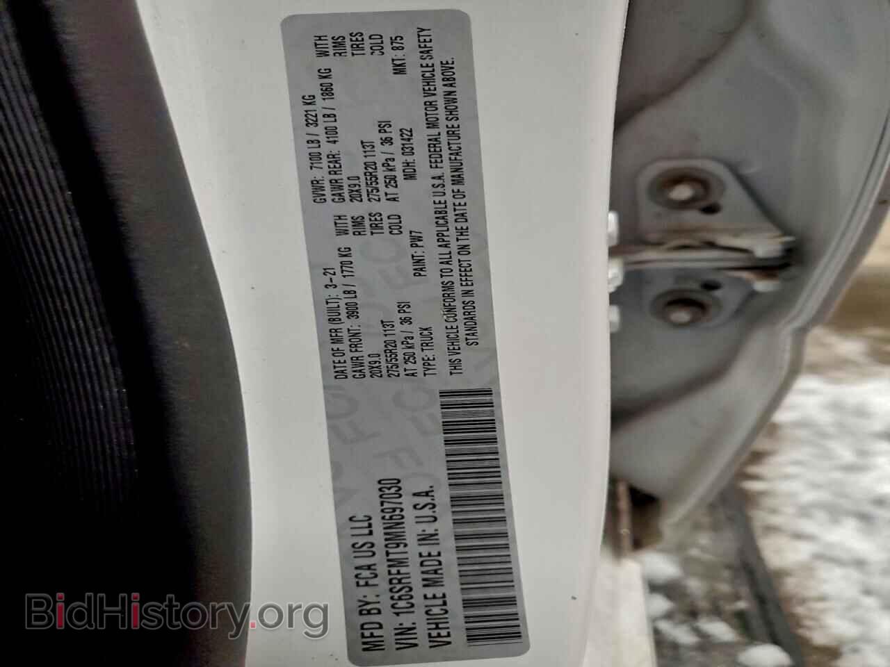 2021 RAM 1500 - VIN: 1C6SRFMT9MN697030 - Фото 12