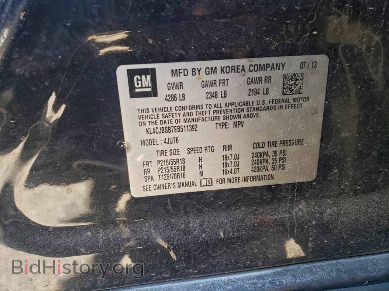 2014 BUICK ENCORE - VIN: KL4CJBSB7EB511392 - Photo 13