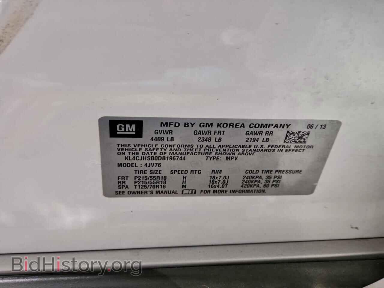 2013 BUICK ENCORE - VIN: KL4CJHSB0DB196744 - Фото 13