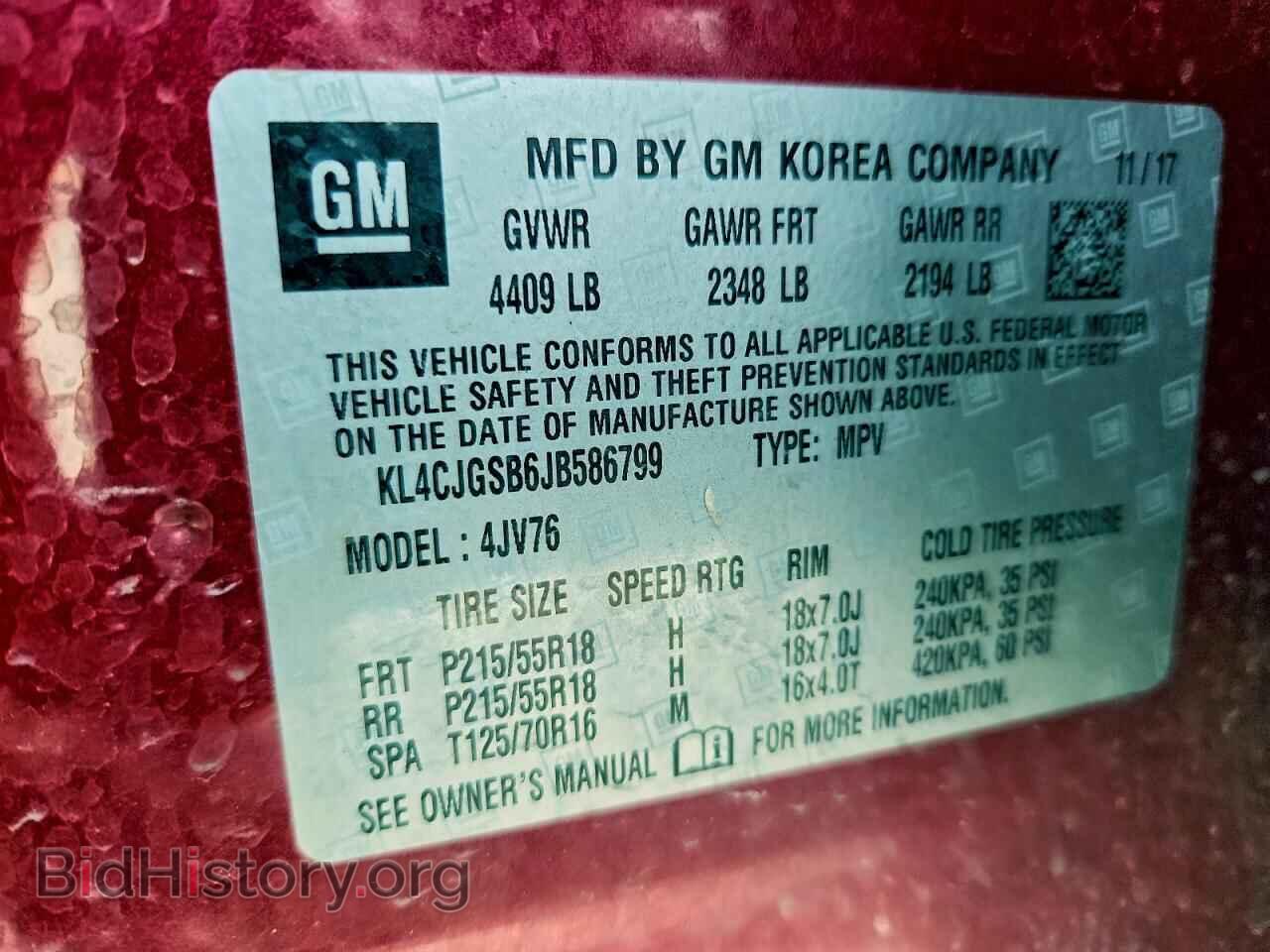 2018 BUICK ENCORE - VIN: KL4CJGSB6JB586799 - Photo 12