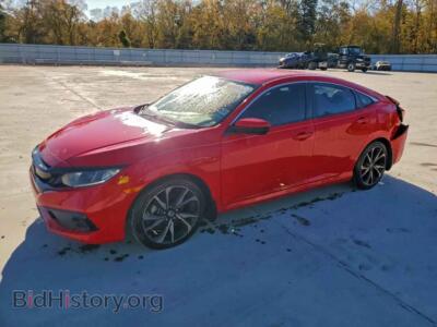 2019 Honda CIVIC Sport, красный — VIN 2HGFC2F89KH573862, Copart