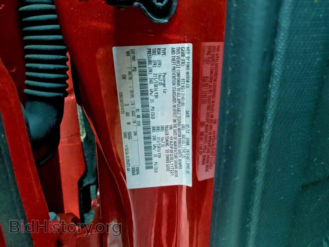 2014 FORD FOCUS - VIN: 1FADP3F23EL117221 - Фото 12