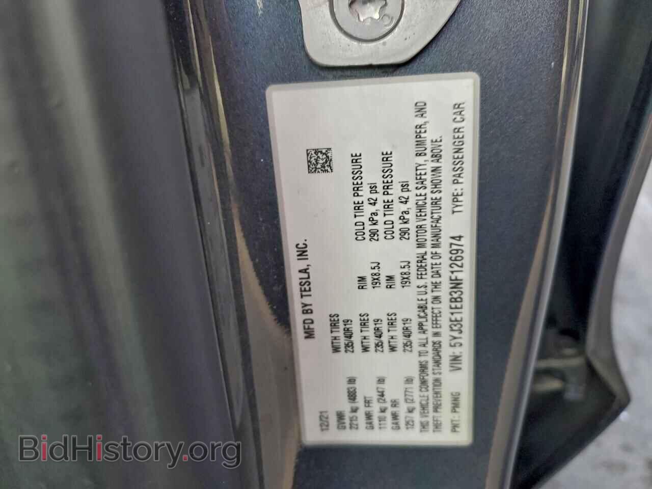 2022 TESLA MODEL 3 - VIN: 5YJ3E1EB3NF126974 - Photo 12