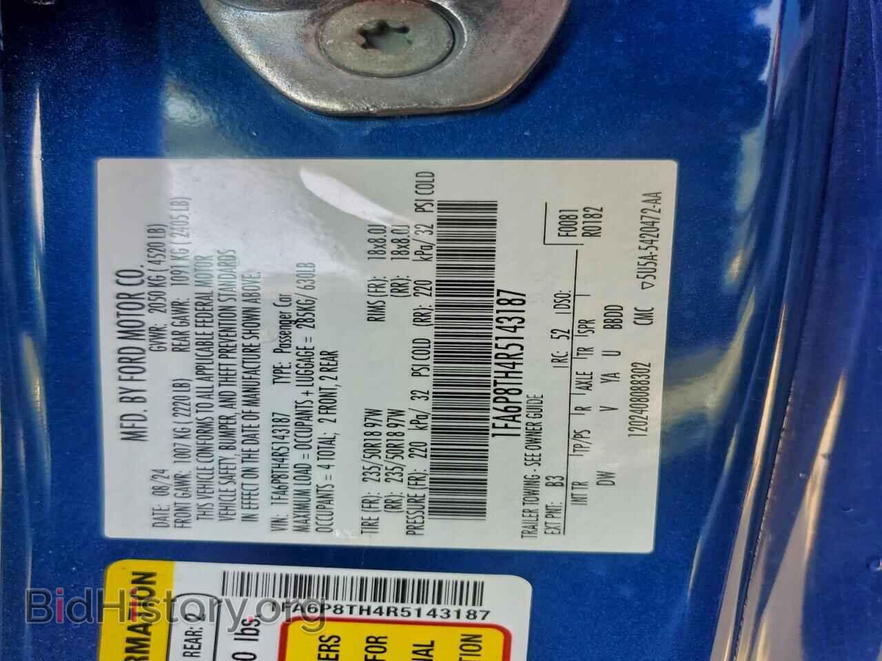 2024 FORD ALL Models - VIN: 1FA6P8TH4R5143187 - Фото 13