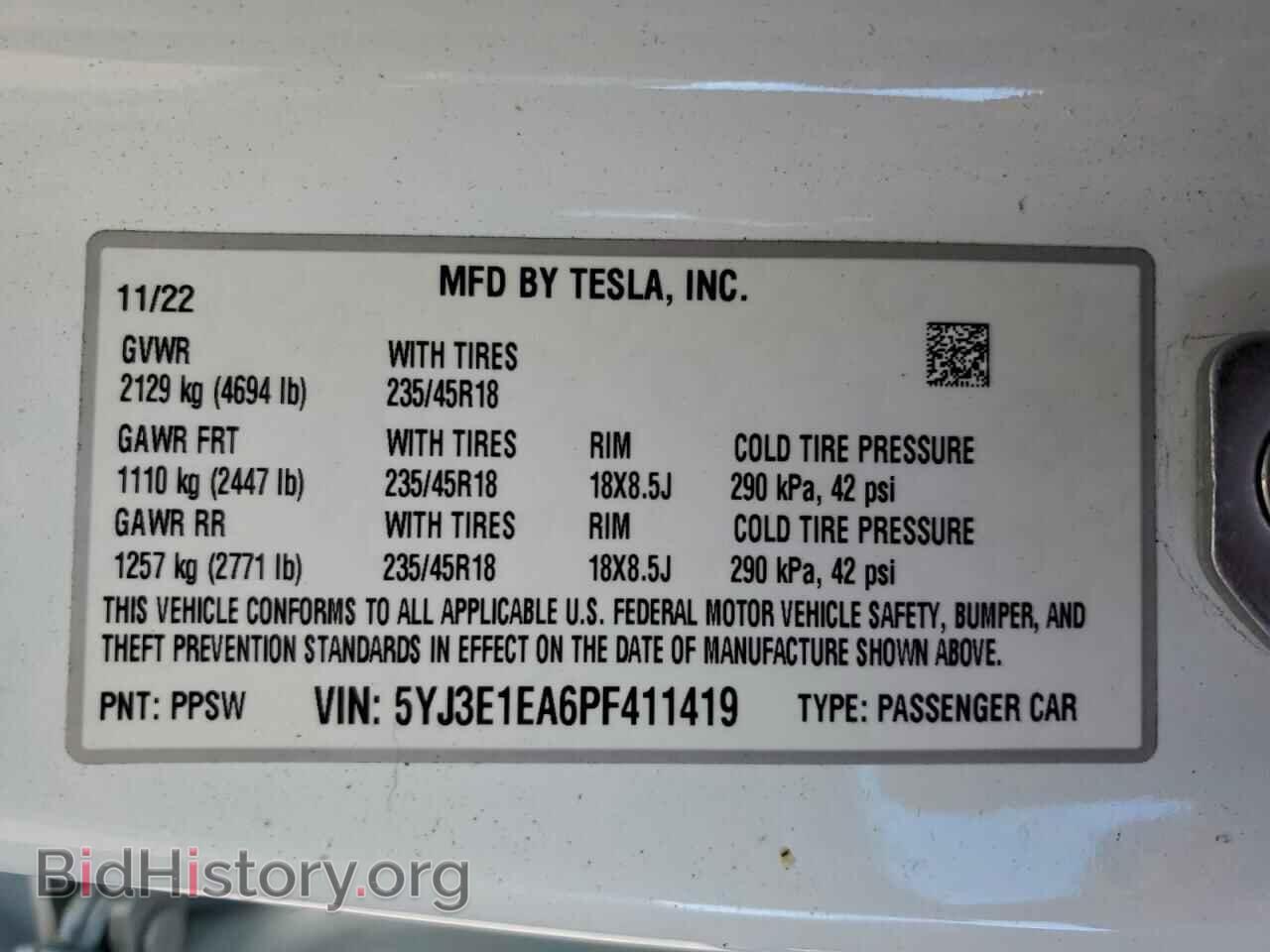 2023 TESLA MODEL 3 - VIN: 5YJ3E1EA6PF411419 - Фото 13