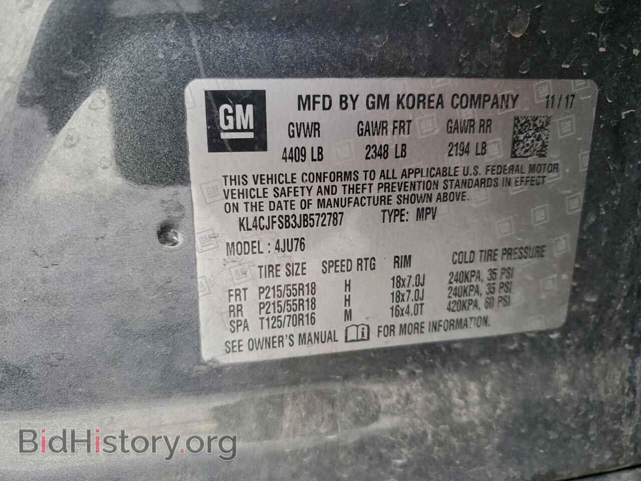 2018 BUICK ENCORE - VIN: KL4CJFSB3JB572787 - Фото 13