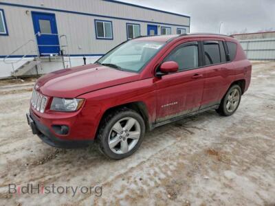 2014 Jeep COMPASS Latitude, бордовый — VIN 1C4NJDEBXED665024, Copart