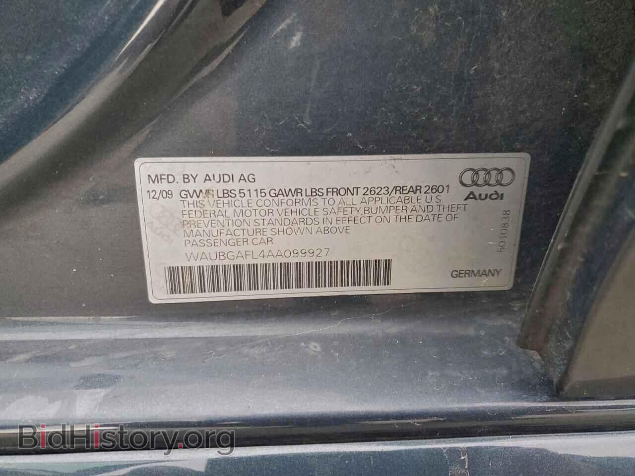 2010 AUDI S4/RS4 - VIN: WAUBGAFL4AA099927 - Фото 12