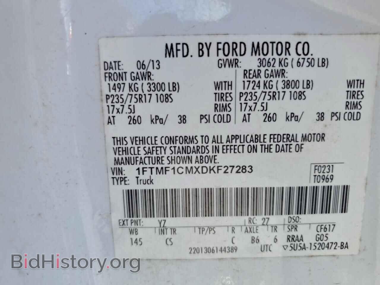 2013 FORD All Models - VIN: 1FTMF1CMXDKF27283 - Photo 13