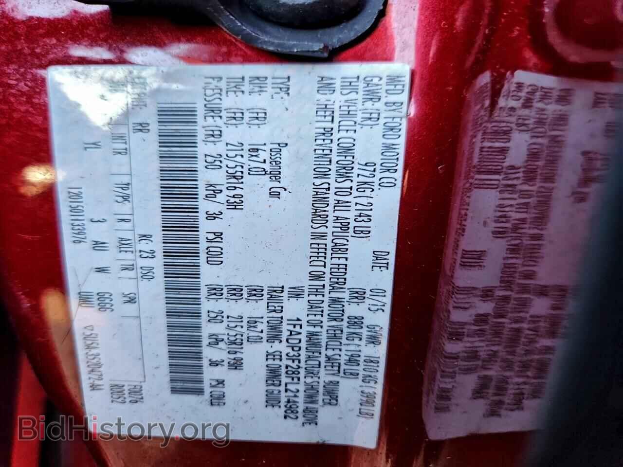 2015 FORD FOCUS - VIN: 1FADP3F28FL214982 - Фото 12