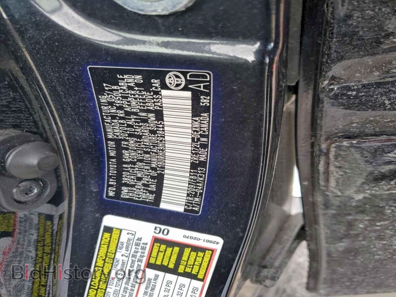2017 TOYOTA COROLLA - VIN: 2T1BURHE9HC918445 - Фото 12
