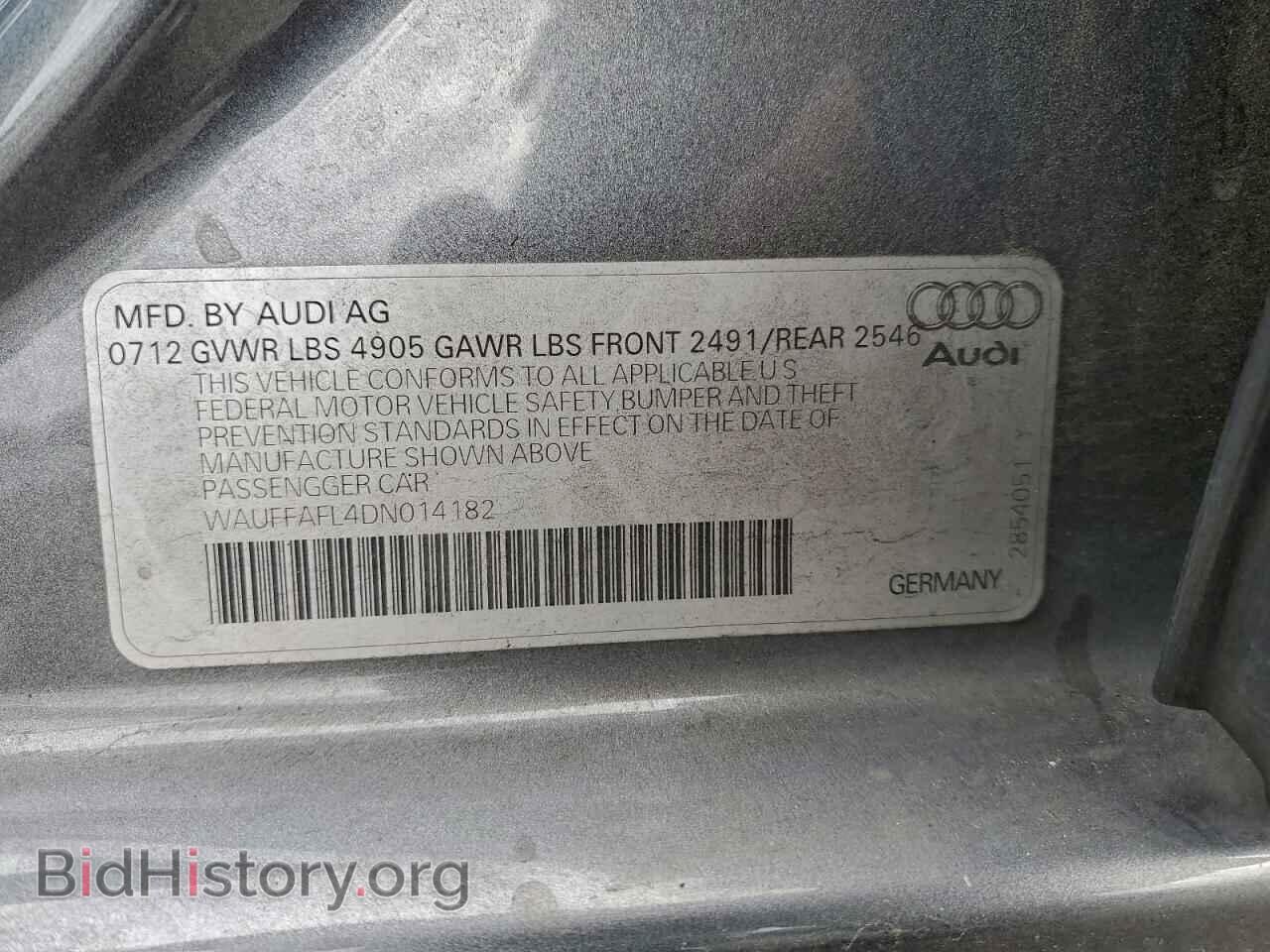 2013 AUDI A4 - VIN: WAUFFAFL4DN014182 - Фото 12