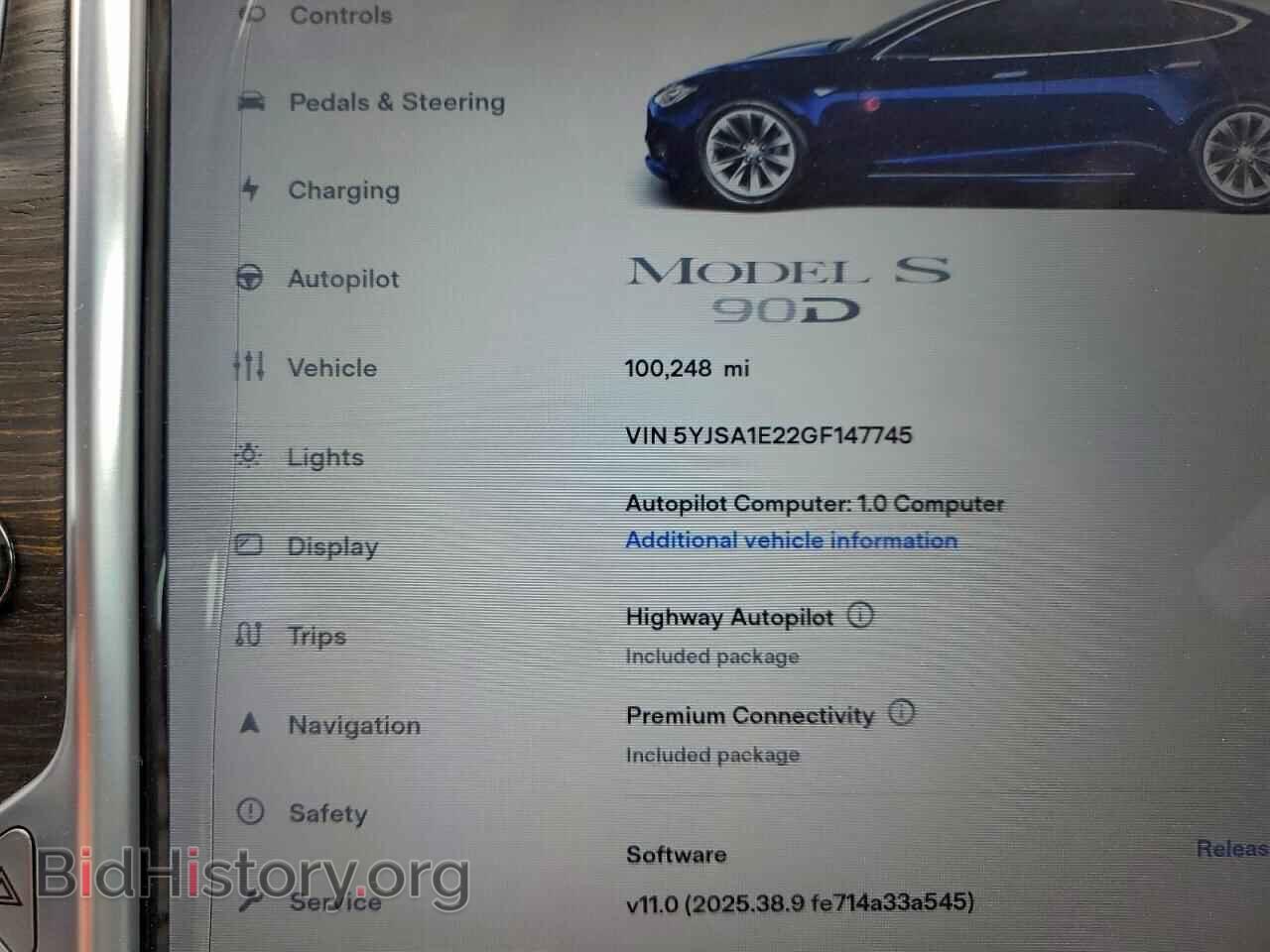 2016 TESLA MODEL S - VIN: 5YJSA1E22GF147745 - Фото 9