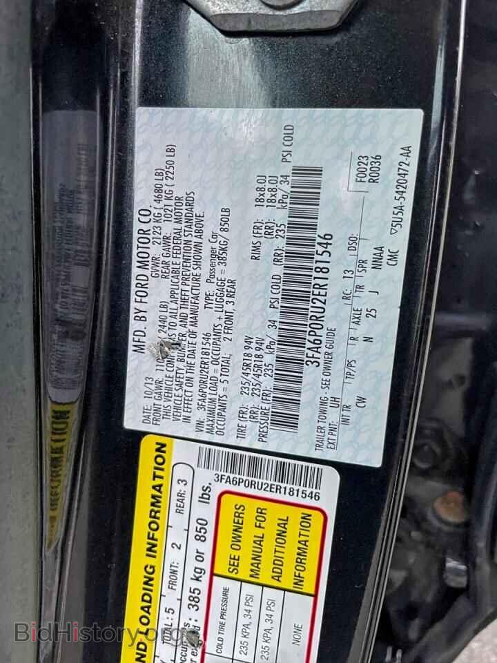 2014 FORD FUSION - VIN: 3FA6P0RU2ER181546 - Фото 10