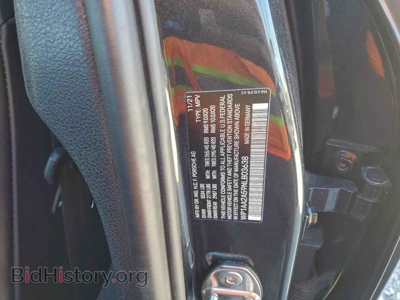 2022 PORSCHE MACAN - VIN: WP1AA2A59NLB03638 - Фото 13