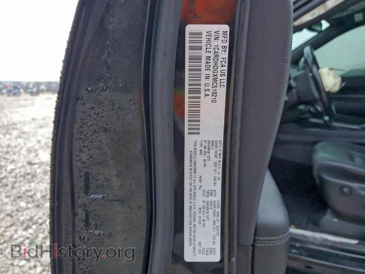 2021 DODGE DURANGO - VIN: 1C4RDHDGXMC519210 - Фото 13
