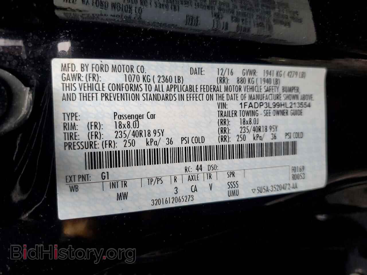 2017 FORD FOCUS - VIN: 1FADP3L99HL213554 - Photo 12