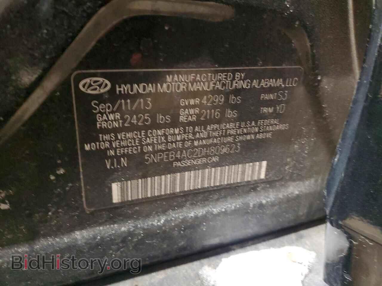 2013 HYUNDAI SONATA - VIN: 5NPEB4AC2DH809623 - Фото 12