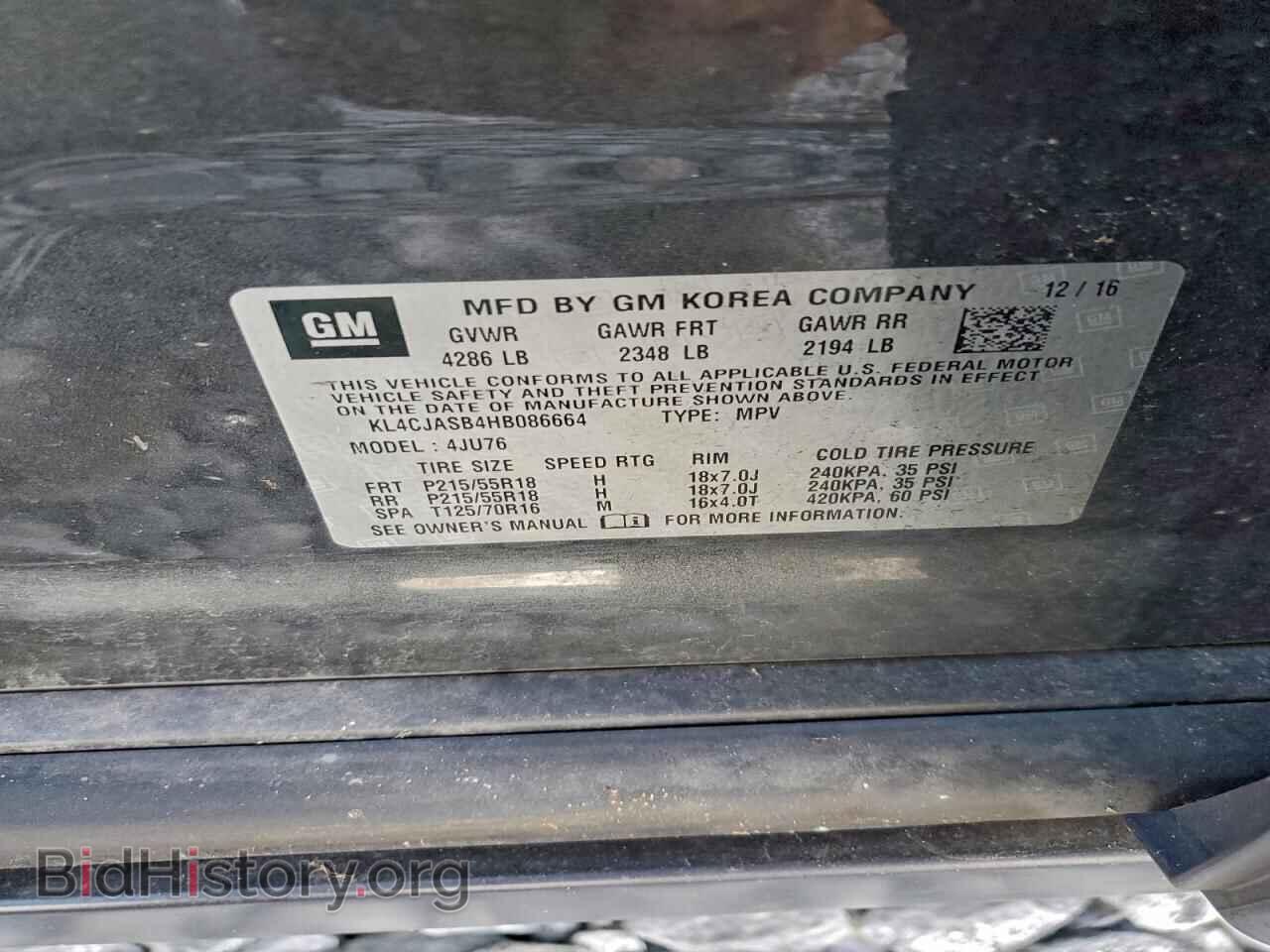 2017 BUICK ENCORE - VIN: KL4CJASB4HB086664 - Photo 13