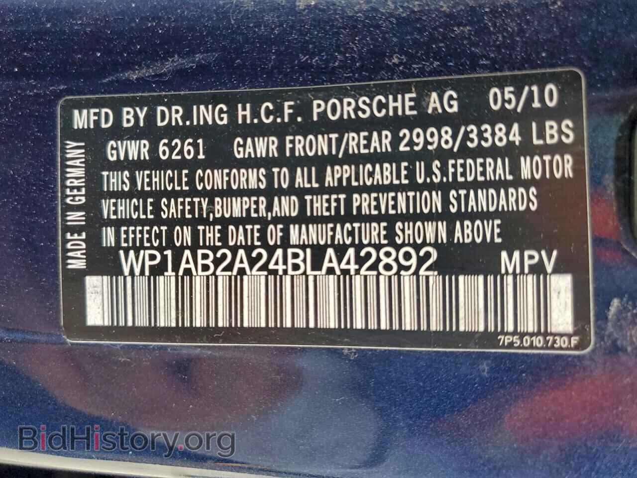 2011 PORSCHE CAYENNE - VIN: WP1AB2A24BLA42892 - Photo 13