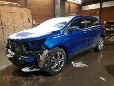 2018 Ford EDGE Titanium, blue — VIN 2FMPK4K84JBC14326, Copart