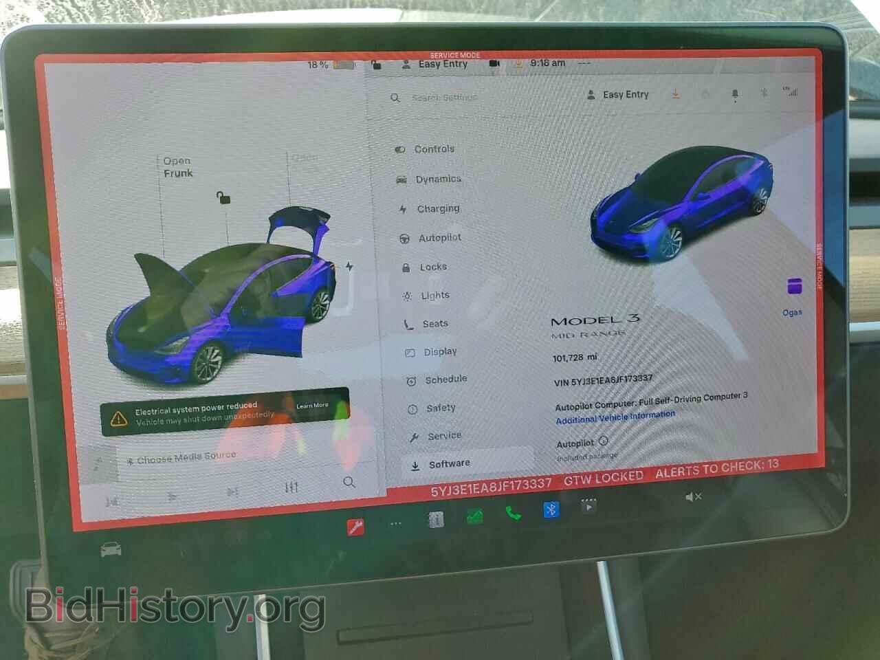 2018 TESLA MODEL 3 - VIN: 5YJ3E1EA8JF173337 - Фото 9