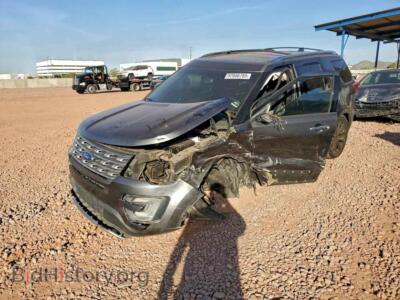 2016 Ford EXPLORER Limited, серый — VIN 1FM5K7F89GGD03068, Copart