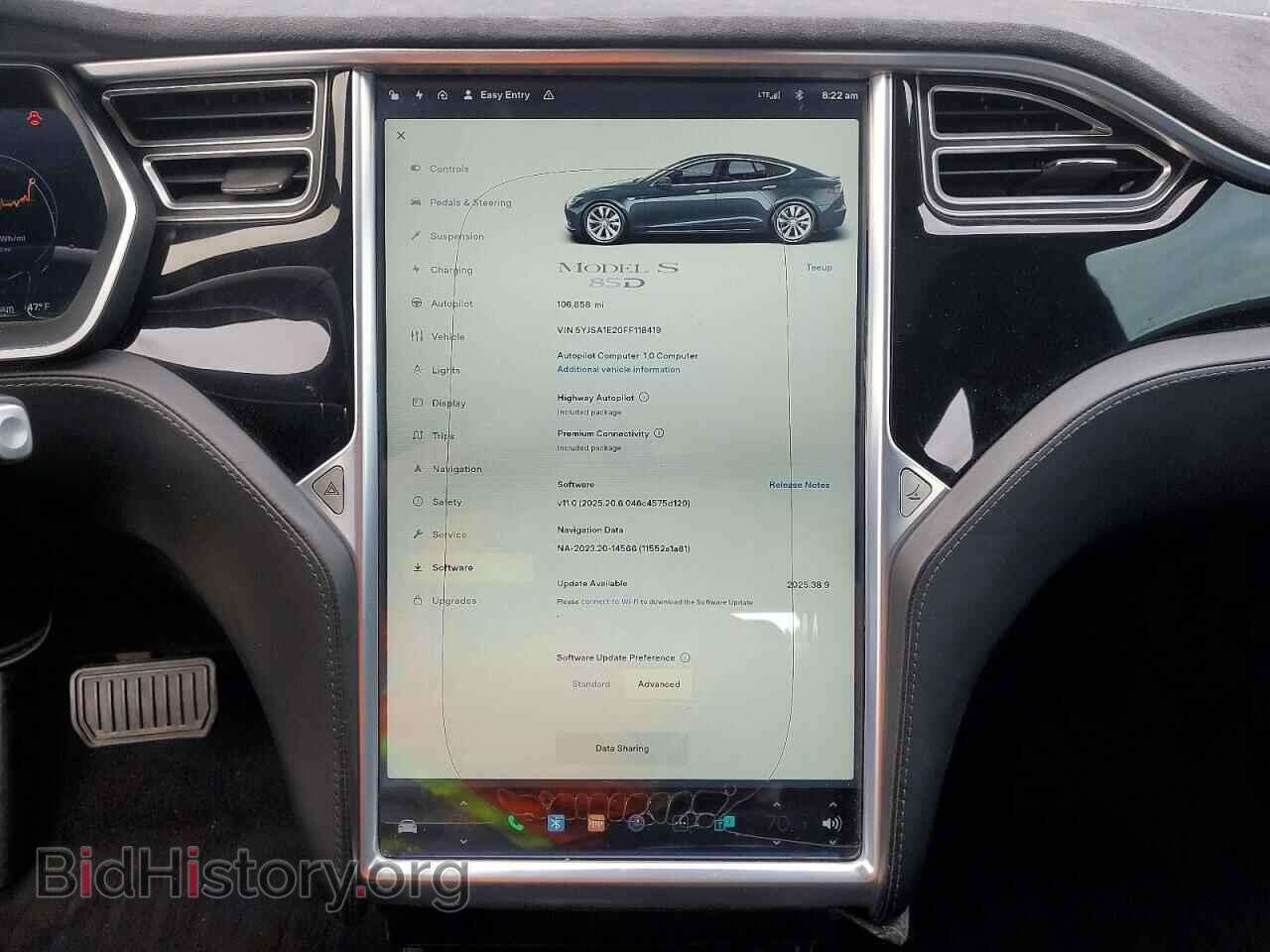2015 TESLA MODEL S - VIN: 5YJSA1E20FF118419 - Photo 9