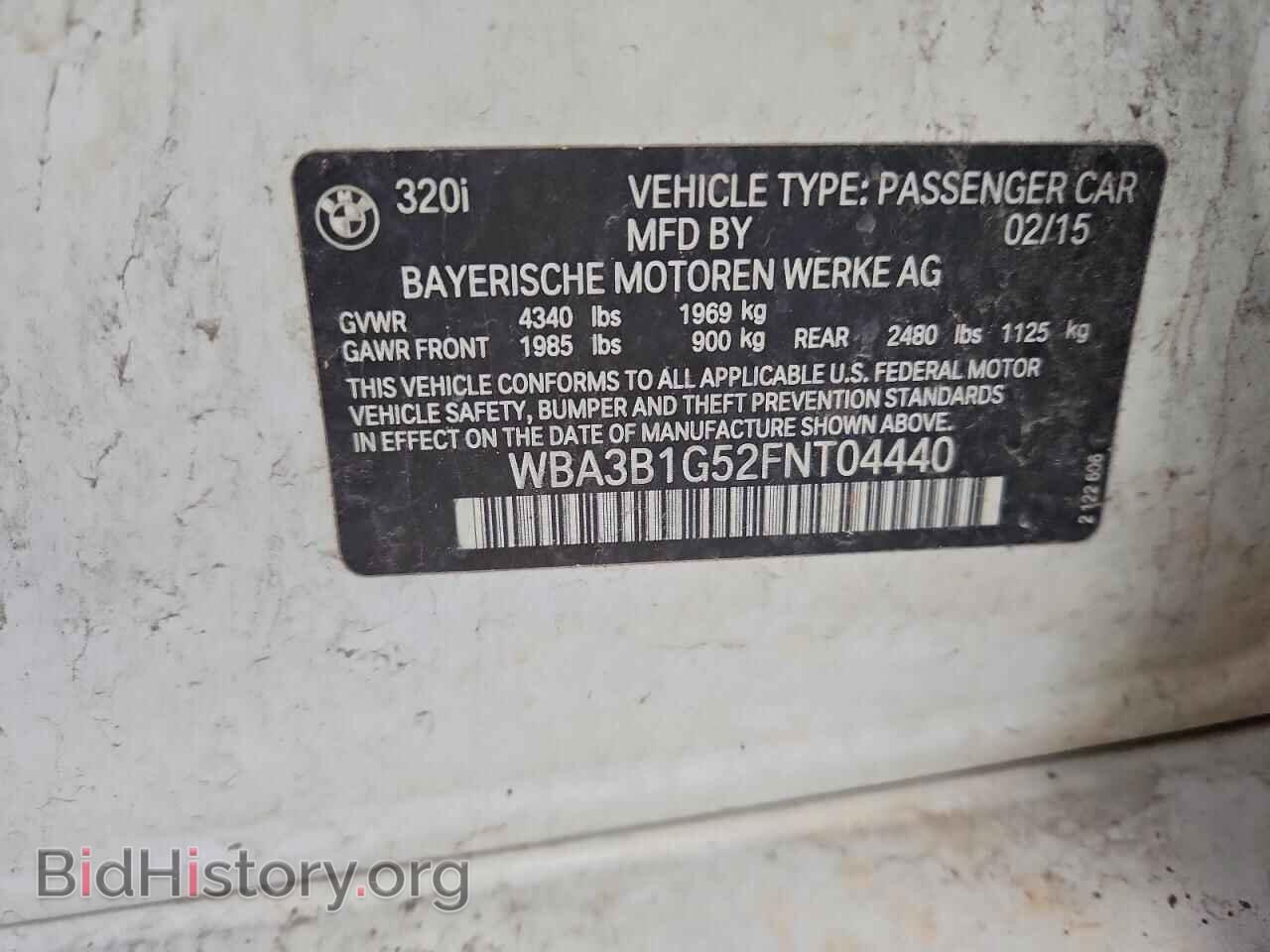 2015 BMW 3 SERIES - VIN: WBA3B1G52FNT04440 - Фото 12