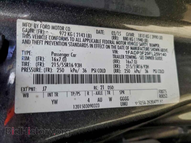2015 Ford FOCUS (VIN 1FADP3F29FL259140) — фото 12 из 12
