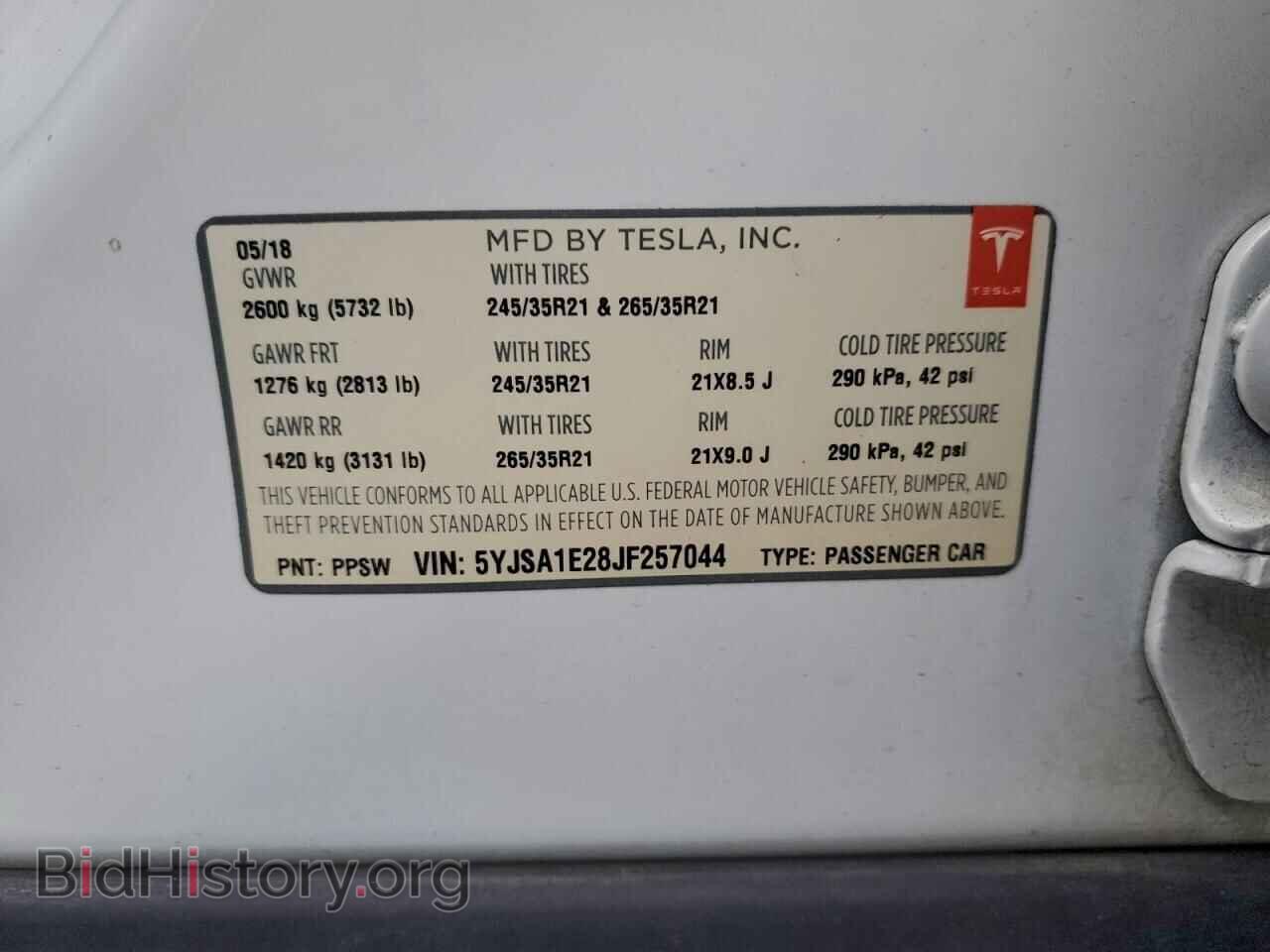 2018 TESLA MODEL S - VIN: 5YJSA1E28JF257044 - Photo 12
